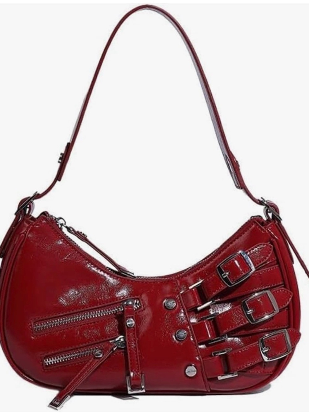 Wine Red Shoulder Bag